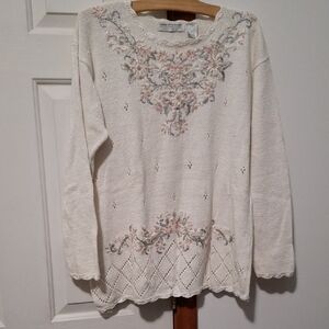 Carolyn Taylor Cream Knit Sweater